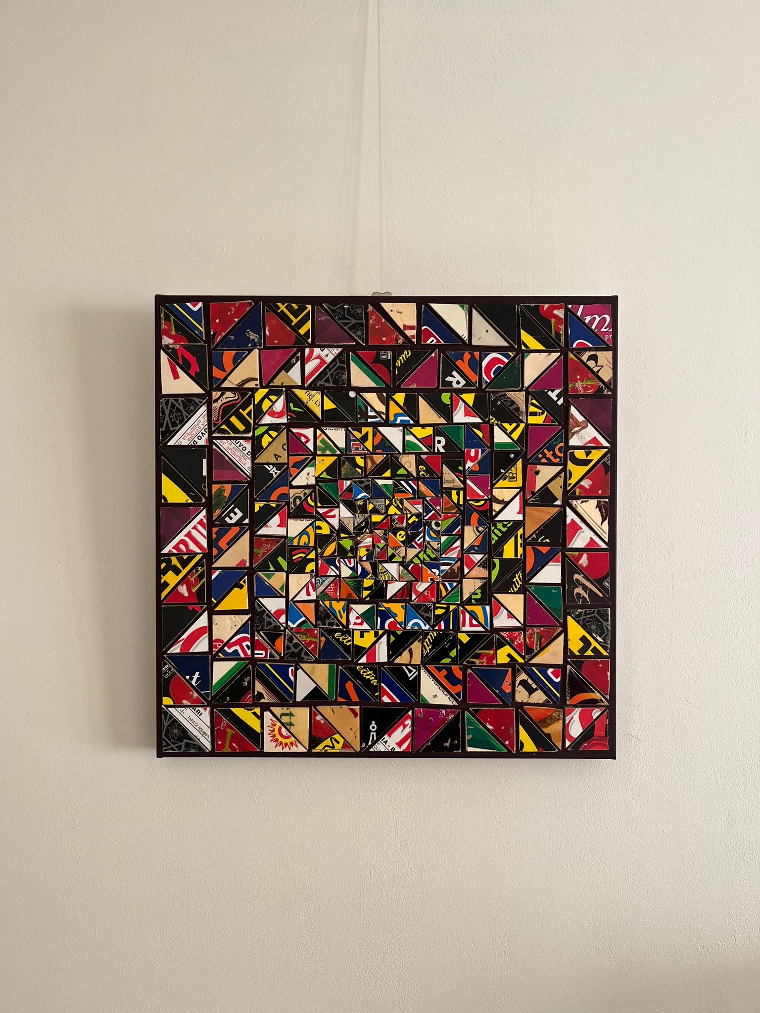 Mozaïek van groot naar klein 50x50cm