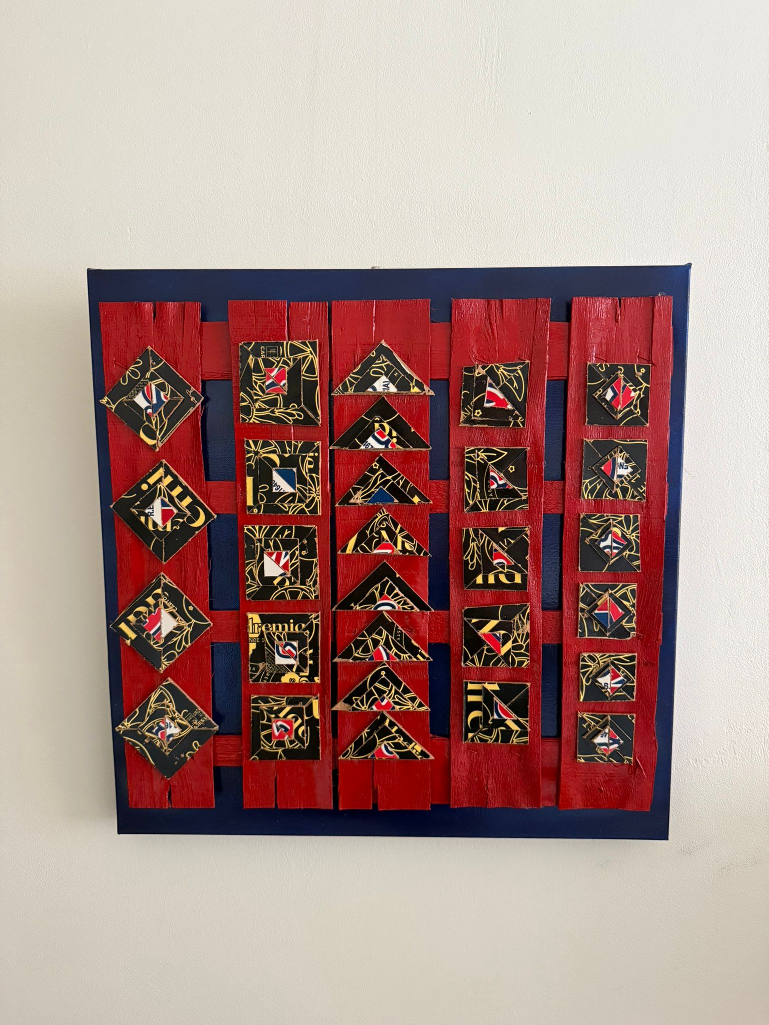 van alle kanten op houtenbodem 100x50 cm - Karl van Stek