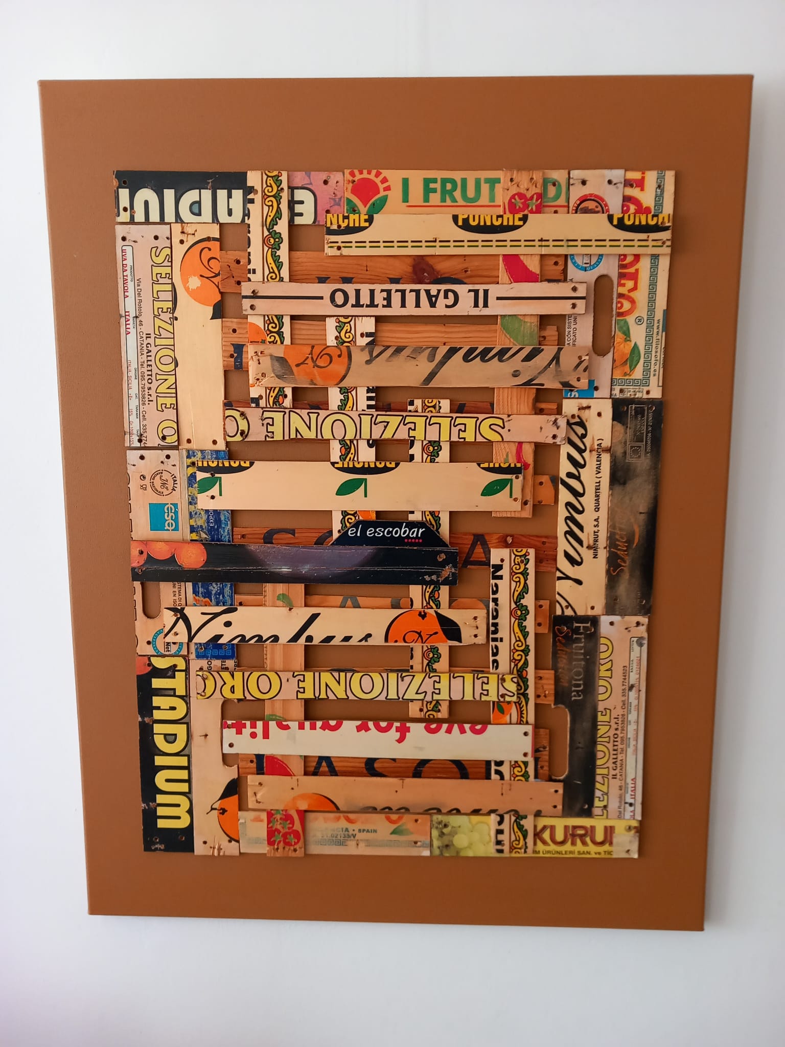 Reclame licht bruin 90 bij 70 cm - Karl van Stek