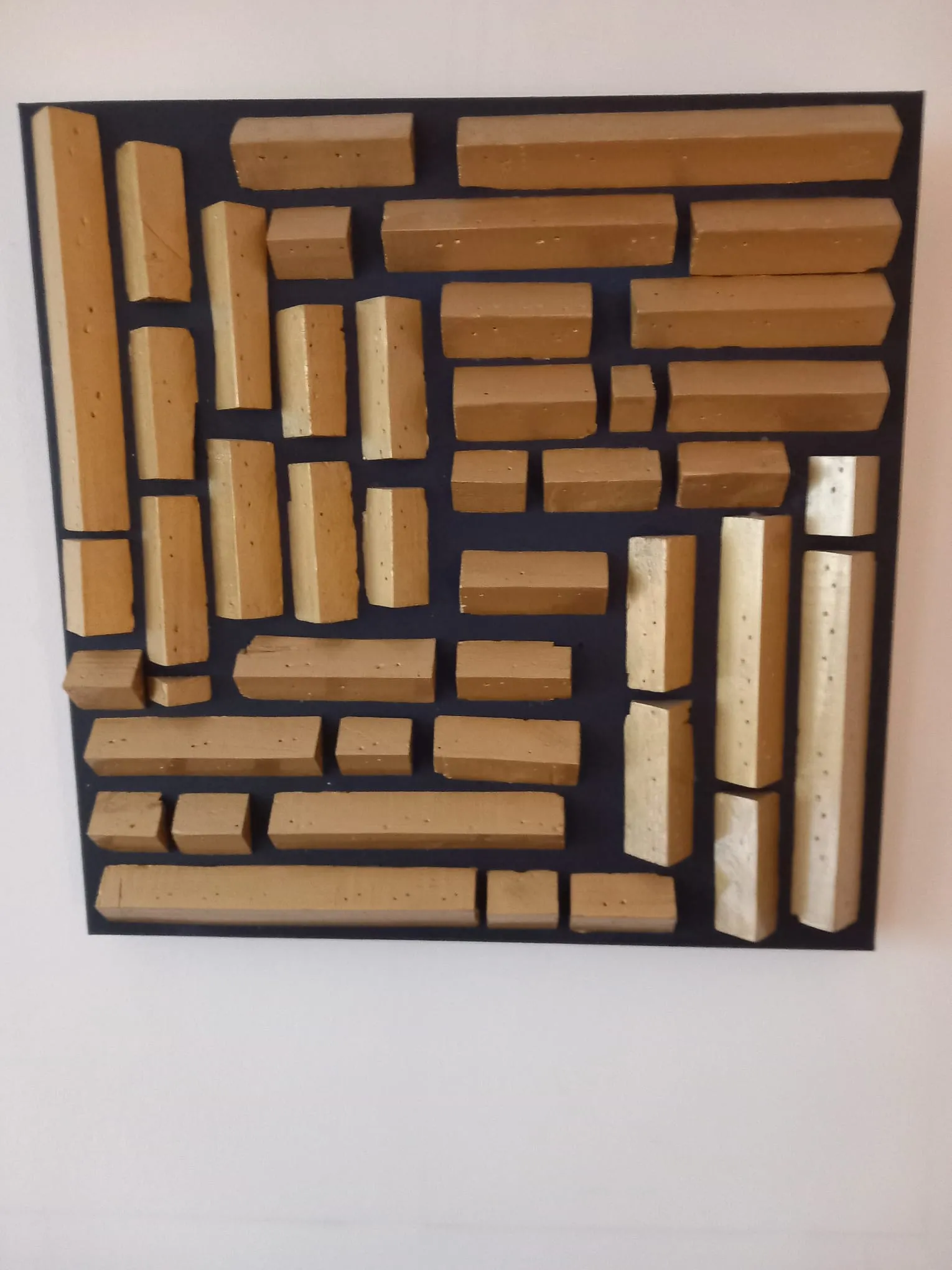 Doek Staven Goud 50cm bij 50cm - Karl van Stek